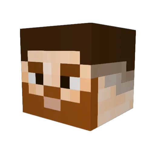 Verjel4 Minecraft avatar head, 3D render