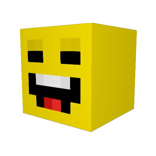 Verlico Minecraft avatar head, 3D render