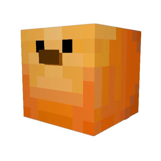 Vermiage Minecraft avatar head, 3D render