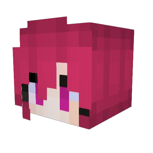 Vermilia90 Minecraft avatar head, 3D render