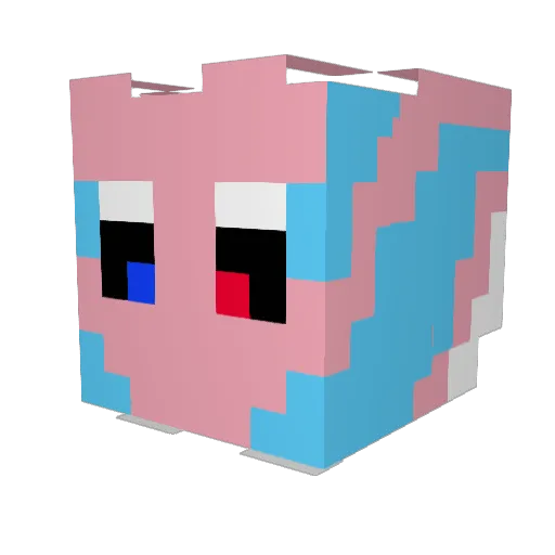 VermilionRua Minecraft avatar head, 3D render
