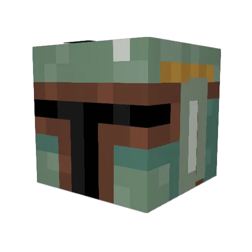 VermilionTomb Minecraft avatar head, 3D render