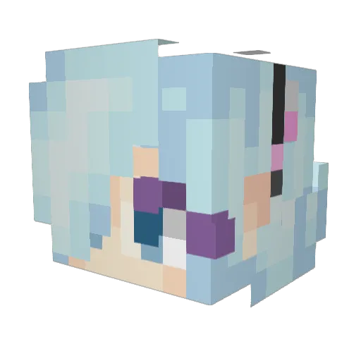 VermillionFlare Minecraft avatar head, 3D render
