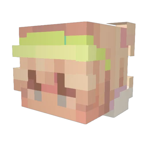 VermisseSie Minecraft avatar head, 3D render