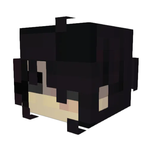 Vermlic Minecraft avatar head, 3D render