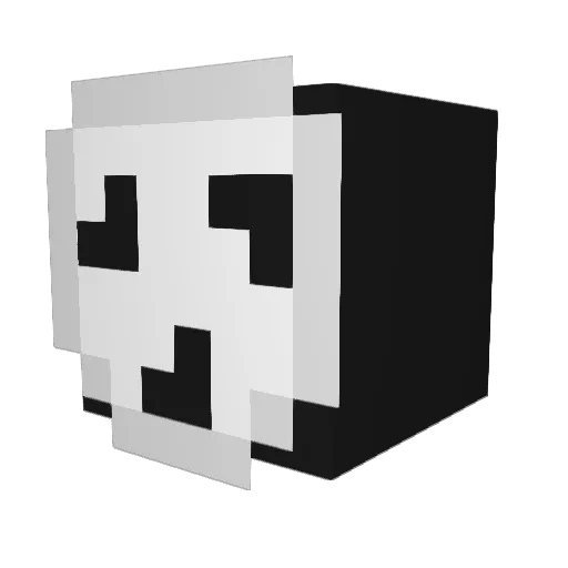 Vermopser Minecraft avatar head, 3D render