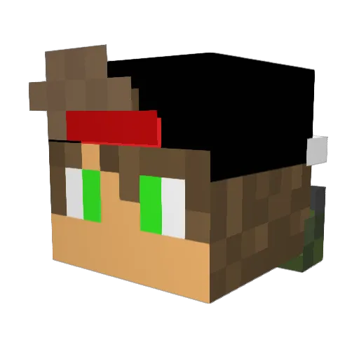 Vernascher69 Minecraft avatar head, 3D render