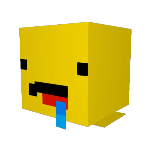 Vernision Minecraft avatar head, 3D render