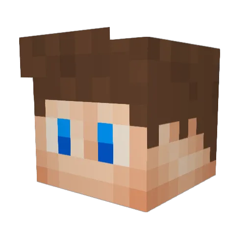 Vernixerino Minecraft avatar head, 3D render