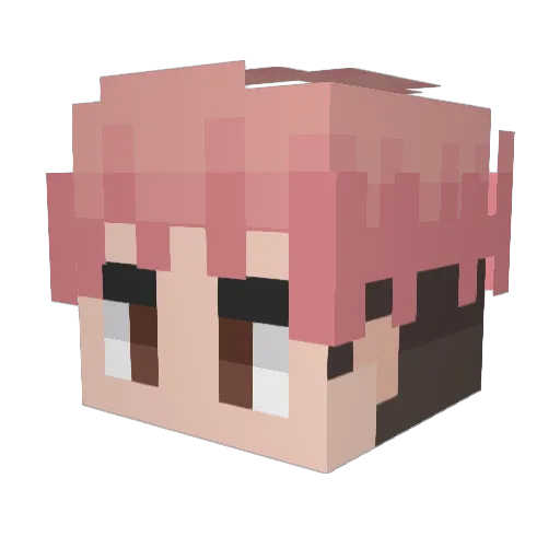 Vernixxx Minecraft avatar head, 3D render