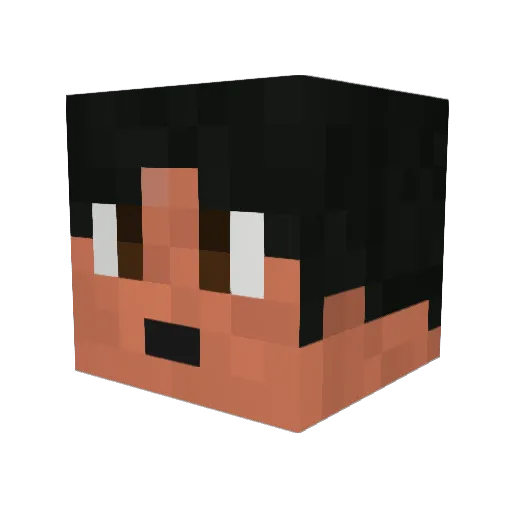 Vernon Minecraft avatar head, 3D render