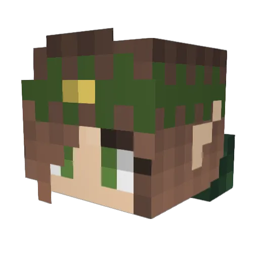 VeroDoodles Minecraft avatar head, 3D render