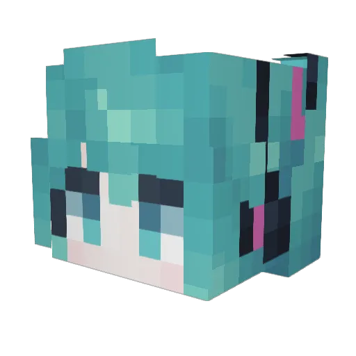 Vero_47 Minecraft avatar head, 3D render
