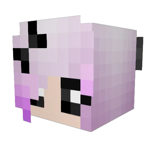 Veroiin Minecraft avatar head, 3D render