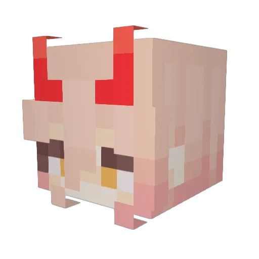 Verolotiq Minecraft avatar head, 3D render