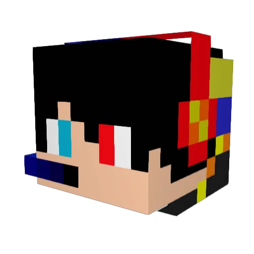 Veronica25 Minecraft avatar head, 3D render