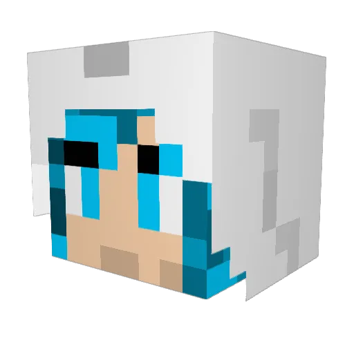 VeronicaDemonica Minecraft avatar head, 3D render