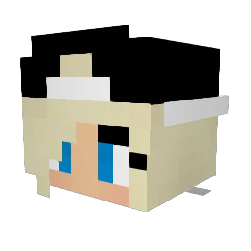 VeronicaPlays Minecraft avatar head, 3D render