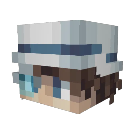 Verous Minecraft avatar head, 3D render