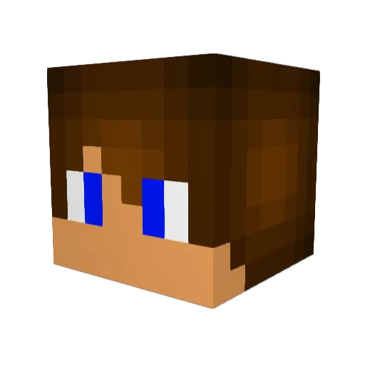 Verpii Minecraft avatar head, 3D render