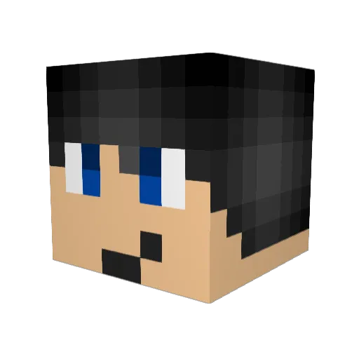 Verquent Minecraft avatar head, 3D render