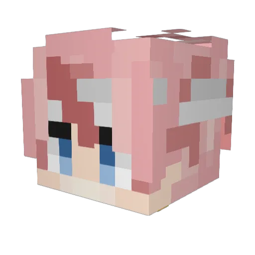 Verrain Minecraft avatar head, 3D render