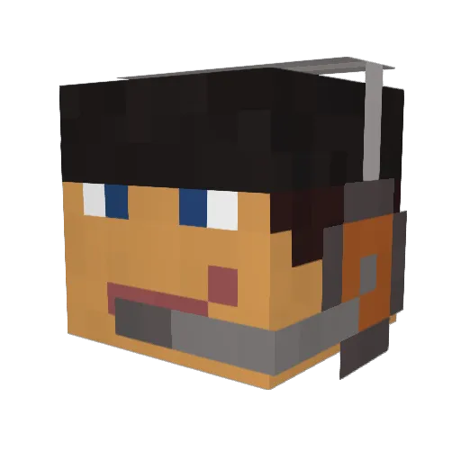 Verratt Minecraft avatar head, 3D render