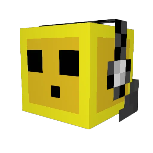 Verre2Coca Minecraft avatar head, 3D render