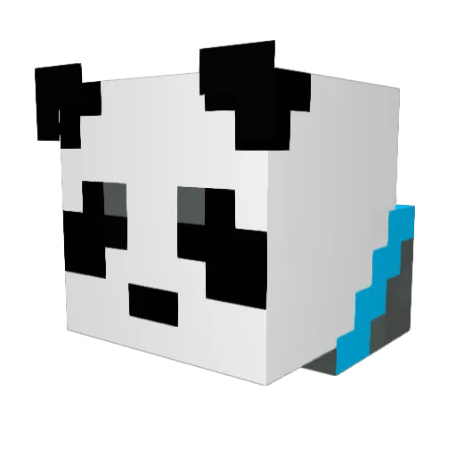 VerreDePanda Minecraft avatar head, 3D render
