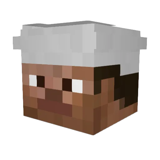 Verres1 Minecraft avatar head, 3D render