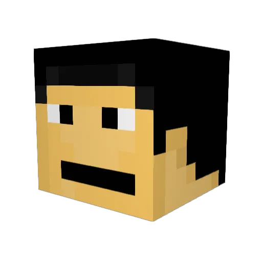 Verrinium Minecraft avatar head, 3D render