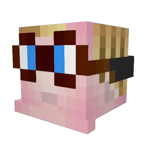 Verro Minecraft avatar head, 3D render