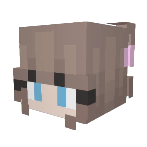 Verrose Minecraft avatar head, 3D render