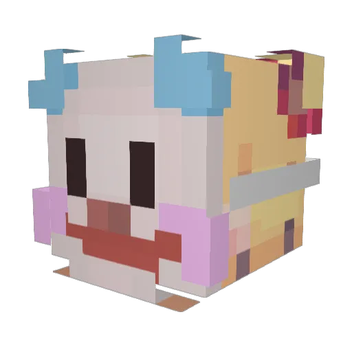 Vers Minecraft avatar head, 3D render