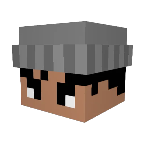 Versaa Minecraft avatar head, 3D render