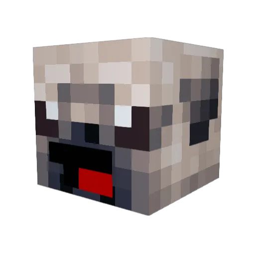 VersacePug Minecraft avatar head, 3D render