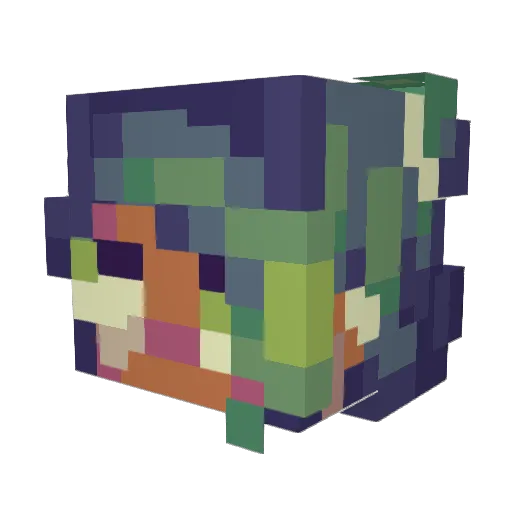 Versann Minecraft avatar head, 3D render