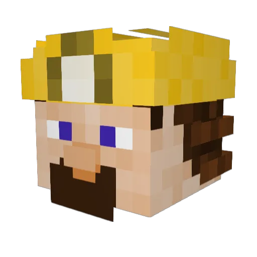 Versanthus Minecraft avatar head, 3D render
