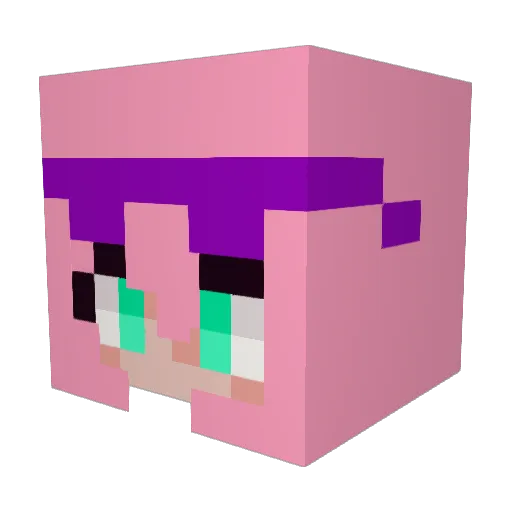 VersaoDX Minecraft avatar head, 3D render