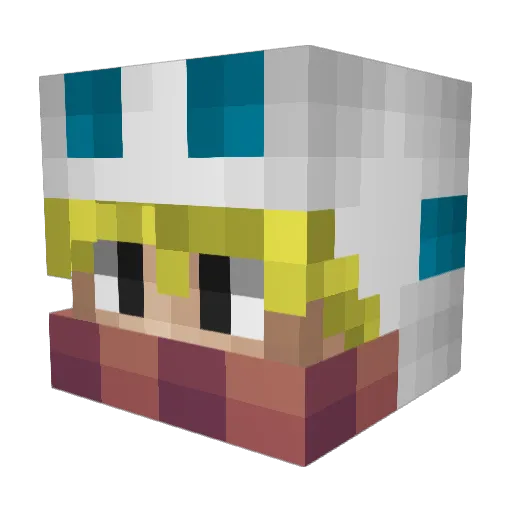 Verschlafen_ Minecraft avatar head, 3D render