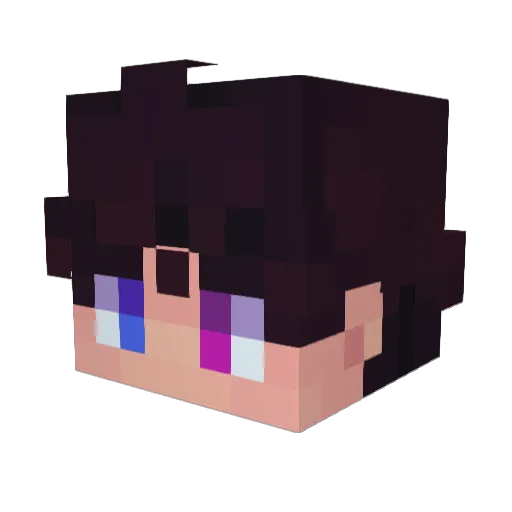 Versfess Minecraft avatar head, 3D render