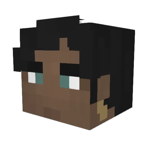 Versile Minecraft avatar head, 3D render