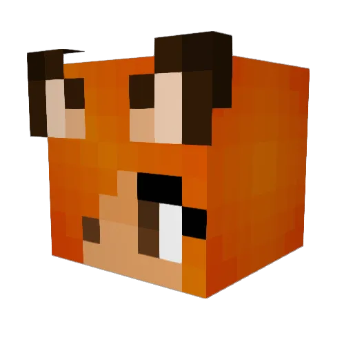 Versionite Minecraft avatar head, 3D render