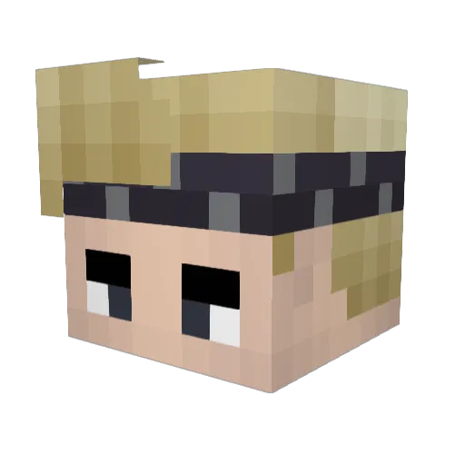 Verspielt Minecraft avatar head, 3D render