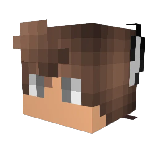 VerspieltMC Minecraft avatar head, 3D render