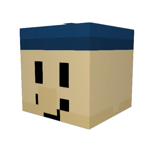 VerstappenF1 Minecraft avatar head, 3D render