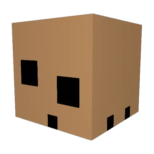 Verstecan Minecraft avatar head, 3D render