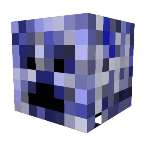 Verstekt Minecraft avatar head, 3D render