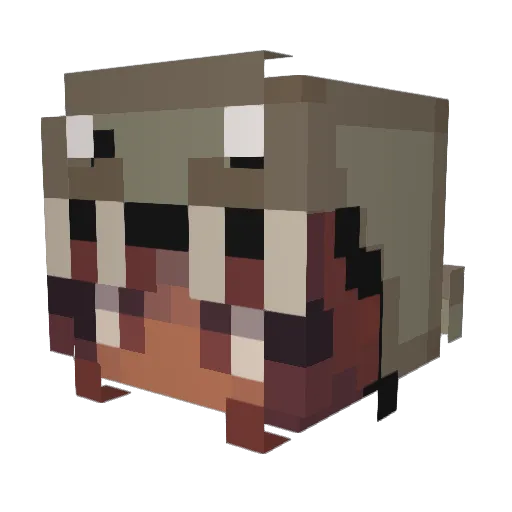 Versunne Minecraft avatar head, 3D render