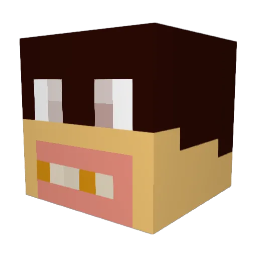 Versus8 Minecraft avatar head, 3D render